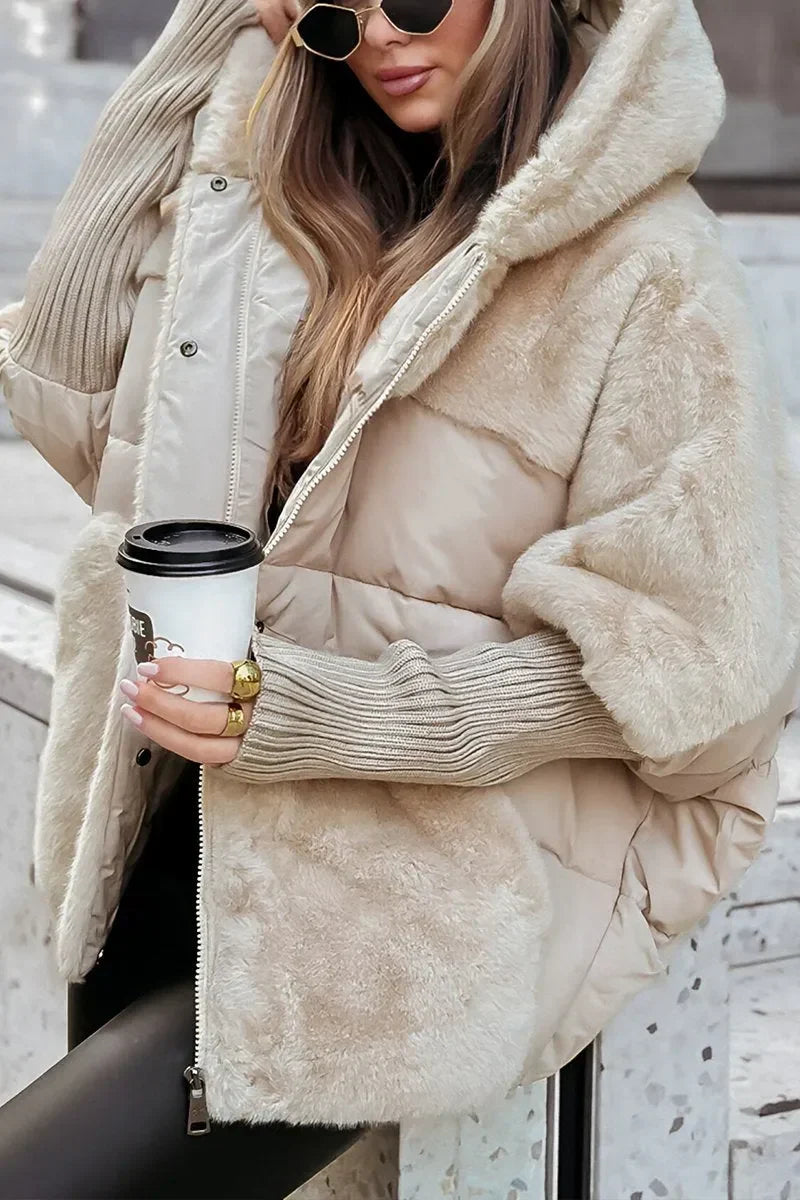 Piumino con Inserti in Eco-Pelliccia  Made in Italy 🇮🇹