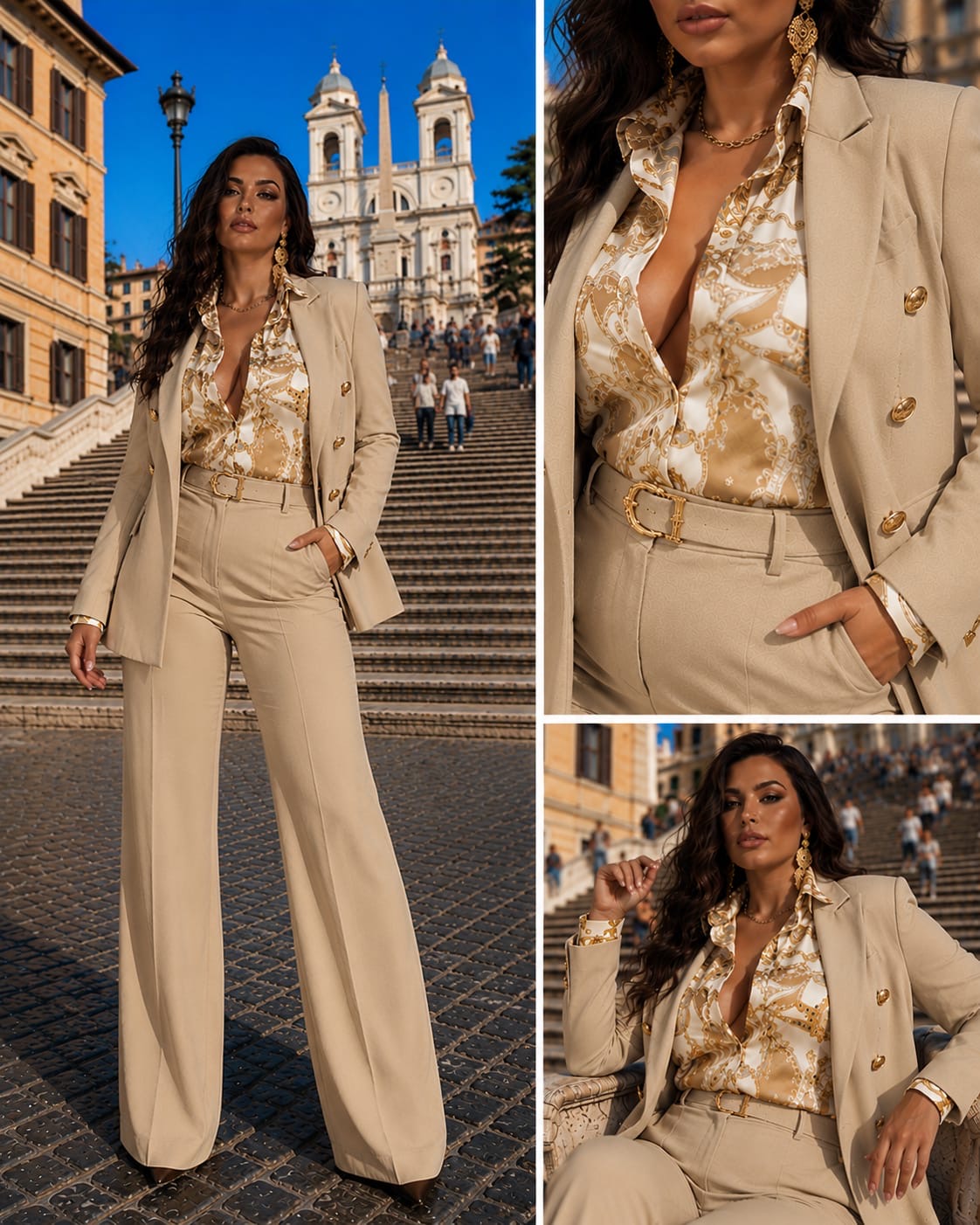 Tailleur (Giacca e pantaloni) con camicia in omaggio Made in Italy 🇮🇹 taglie disponibili 36 alla 60.