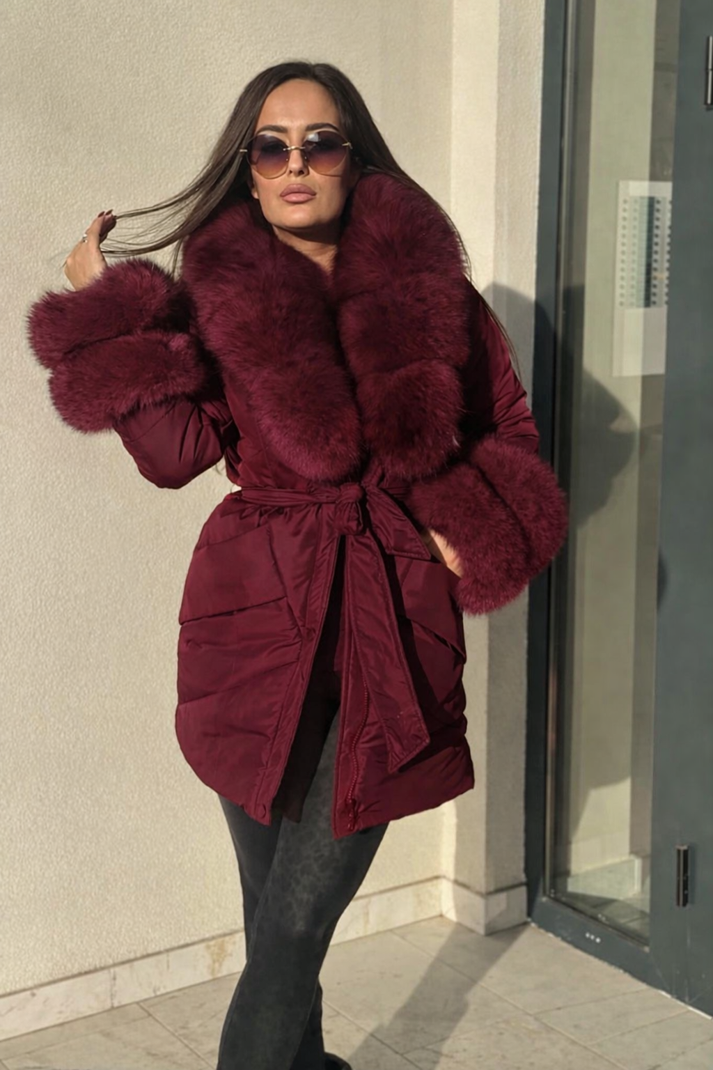Piumino Donna Made in Italy con Eco-Pelliccia – Eleganza Invernale