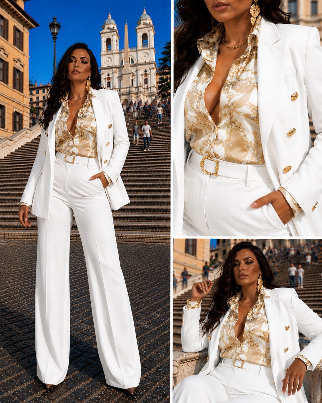 Tailleur (Giacca e pantaloni) con camicia in omaggio Made in Italy 🇮🇹 taglie disponibili 36 alla 60.