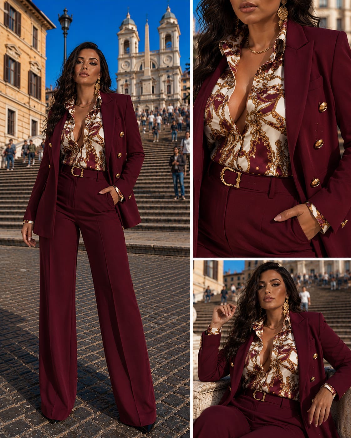 Tailleur (Giacca e pantaloni) con camicia in omaggio Made in Italy 🇮🇹 taglie disponibili 36 alla 60.