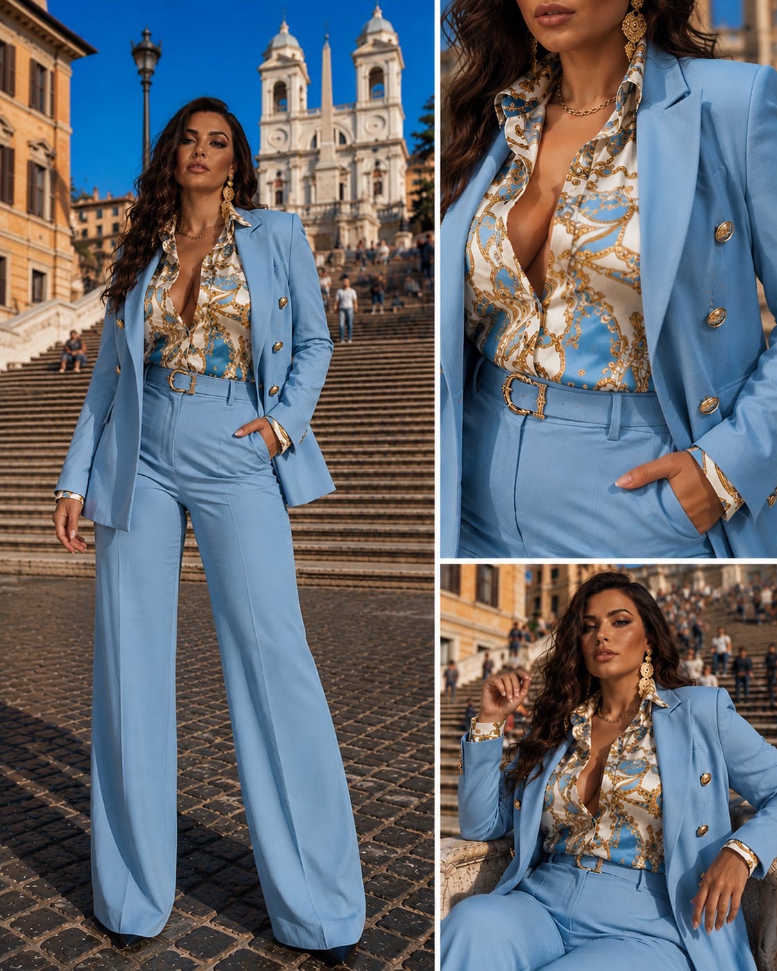 Tailleur (Giacca e pantaloni) con camicia in omaggio Made in Italy 🇮🇹 taglie disponibili 36 alla 60.