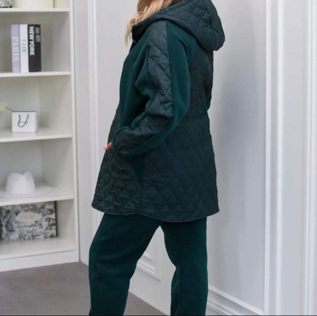 🖤 Piumino Trapuntato Urban Chic con Cappuccio