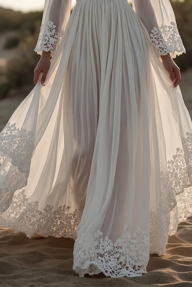 Abito Sofi in tulle e pizzo San gallo