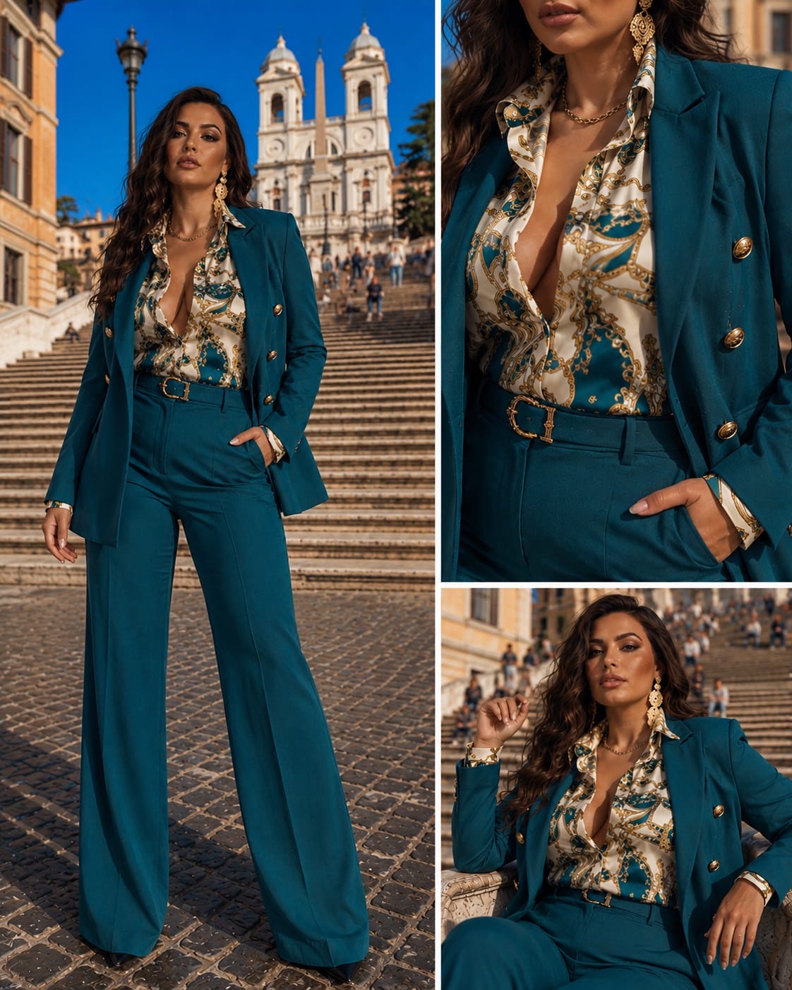Tailleur (Giacca e pantaloni) con camicia in omaggio Made in Italy 🇮🇹 taglie disponibili 36 alla 60.