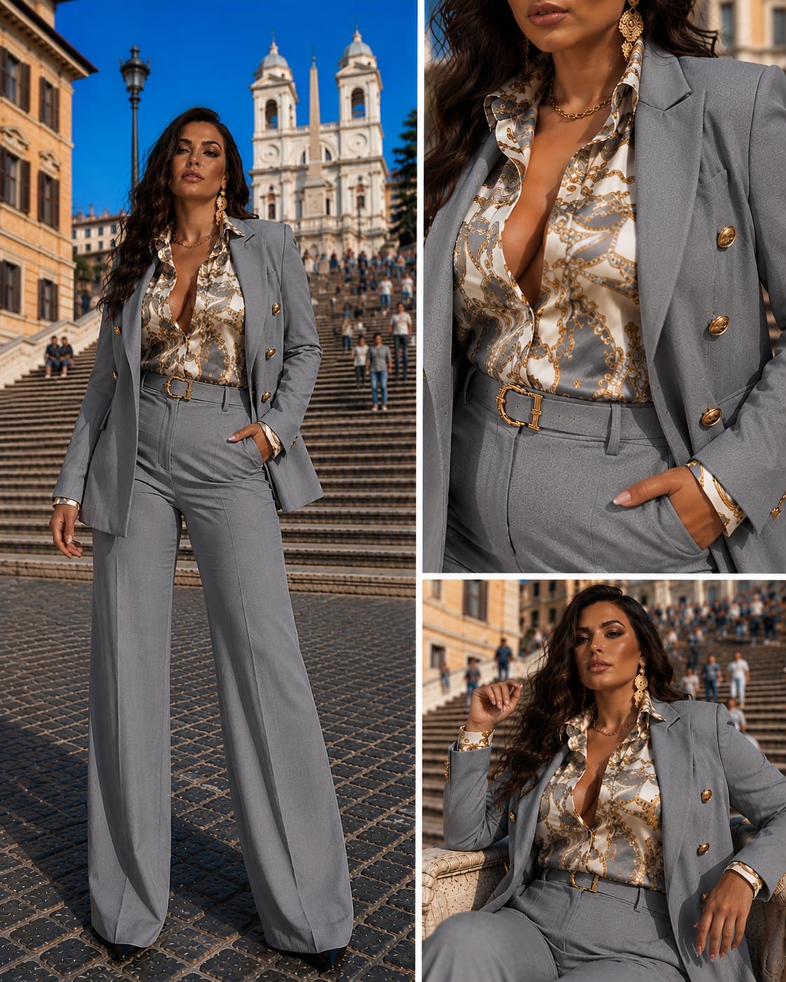 Tailleur (Giacca e pantaloni) con camicia in omaggio Made in Italy 🇮🇹 taglie disponibili 36 alla 60.