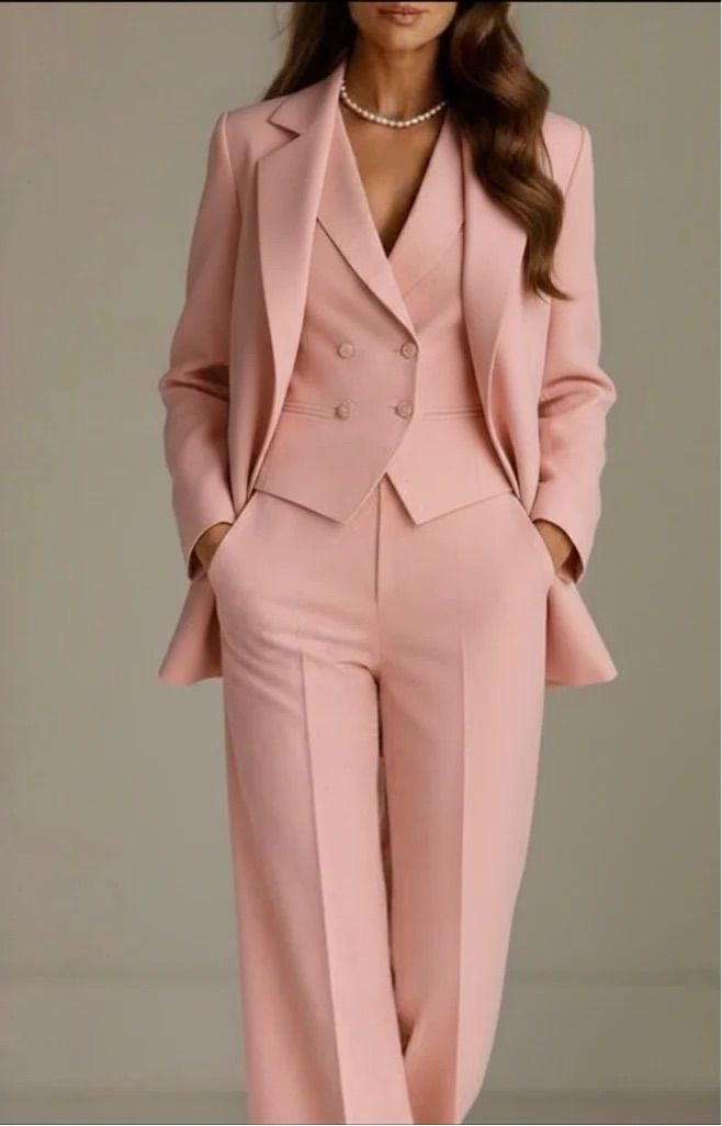 Tailleur Tre Pezzi ❤️(Giacca+Gilet+Pantaloni) foderato Made in Italy 🇮🇹