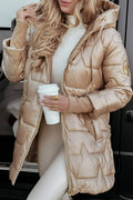 Piumino Lungo Trapuntato Donna con Cappuccio – Elegante, Caldo e Slim Fit | Collezione Inverno