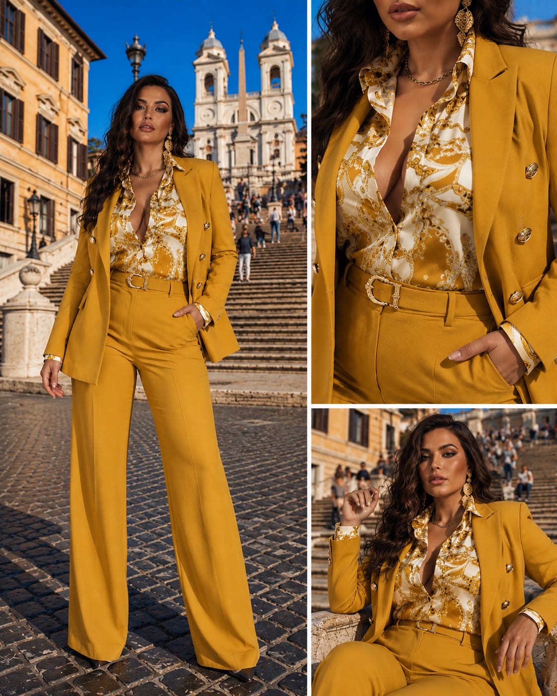 Tailleur (Giacca e pantaloni) con camicia in omaggio Made in Italy 🇮🇹 taglie disponibili 36 alla 60.