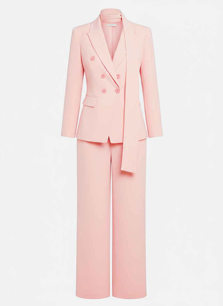 ✨ Tailleur Donna Elegante – Completo Giacca Doppiopetto e Pantalone