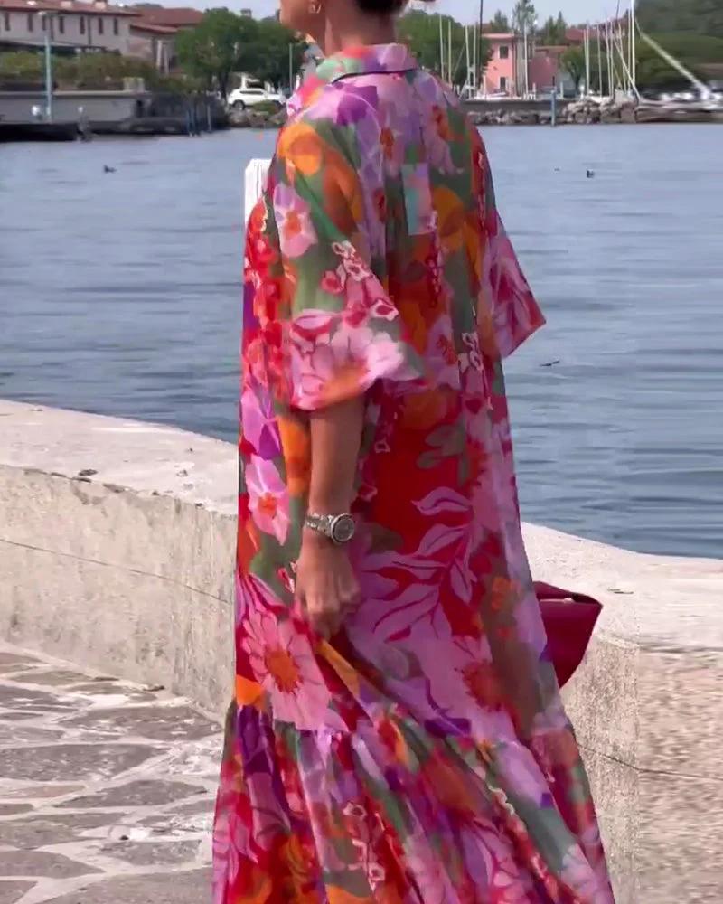 Abito Flowers Con Borsa in Omaggio