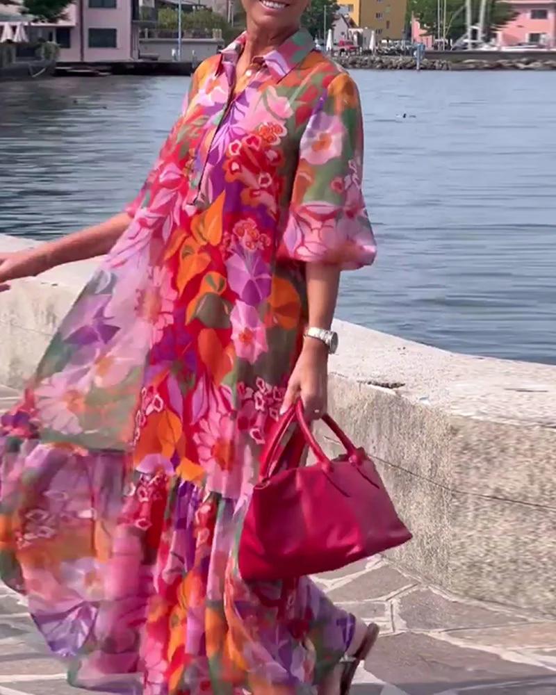 Abito Flowers Con Borsa in Omaggio