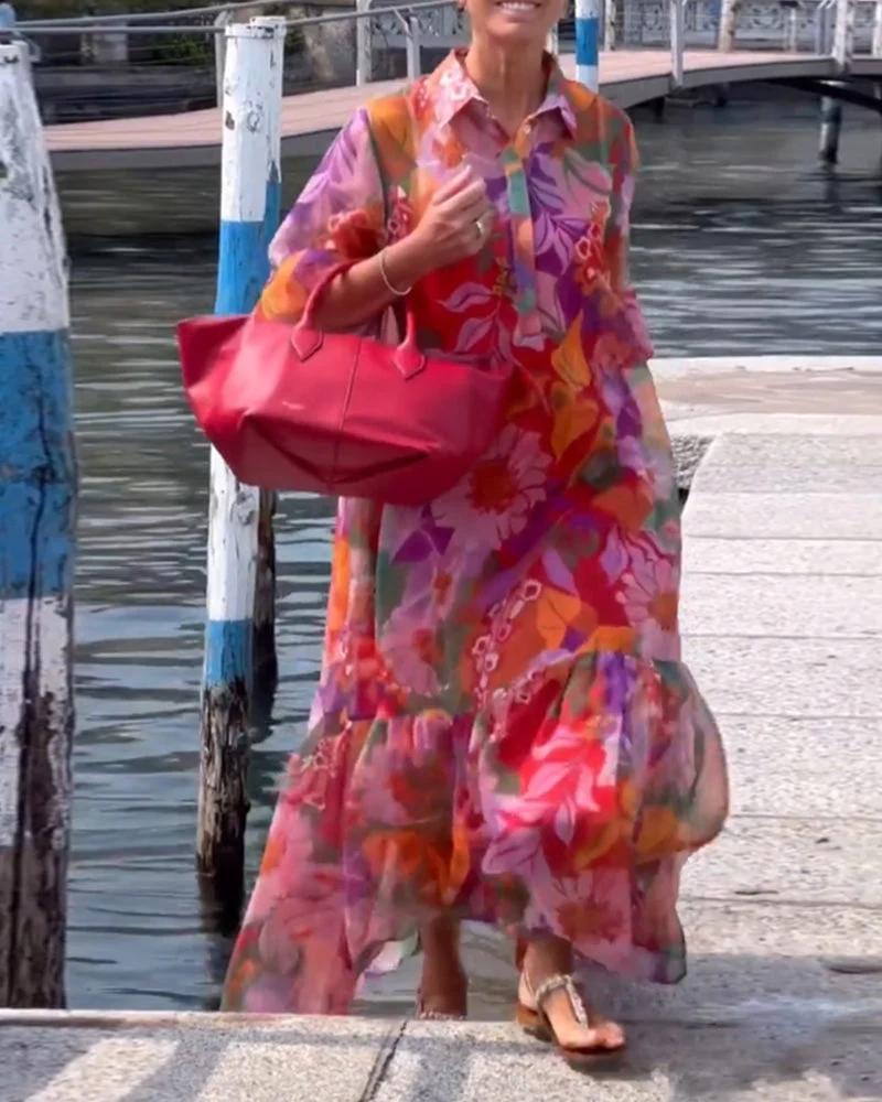 Abito Flowers Con Borsa in Omaggio