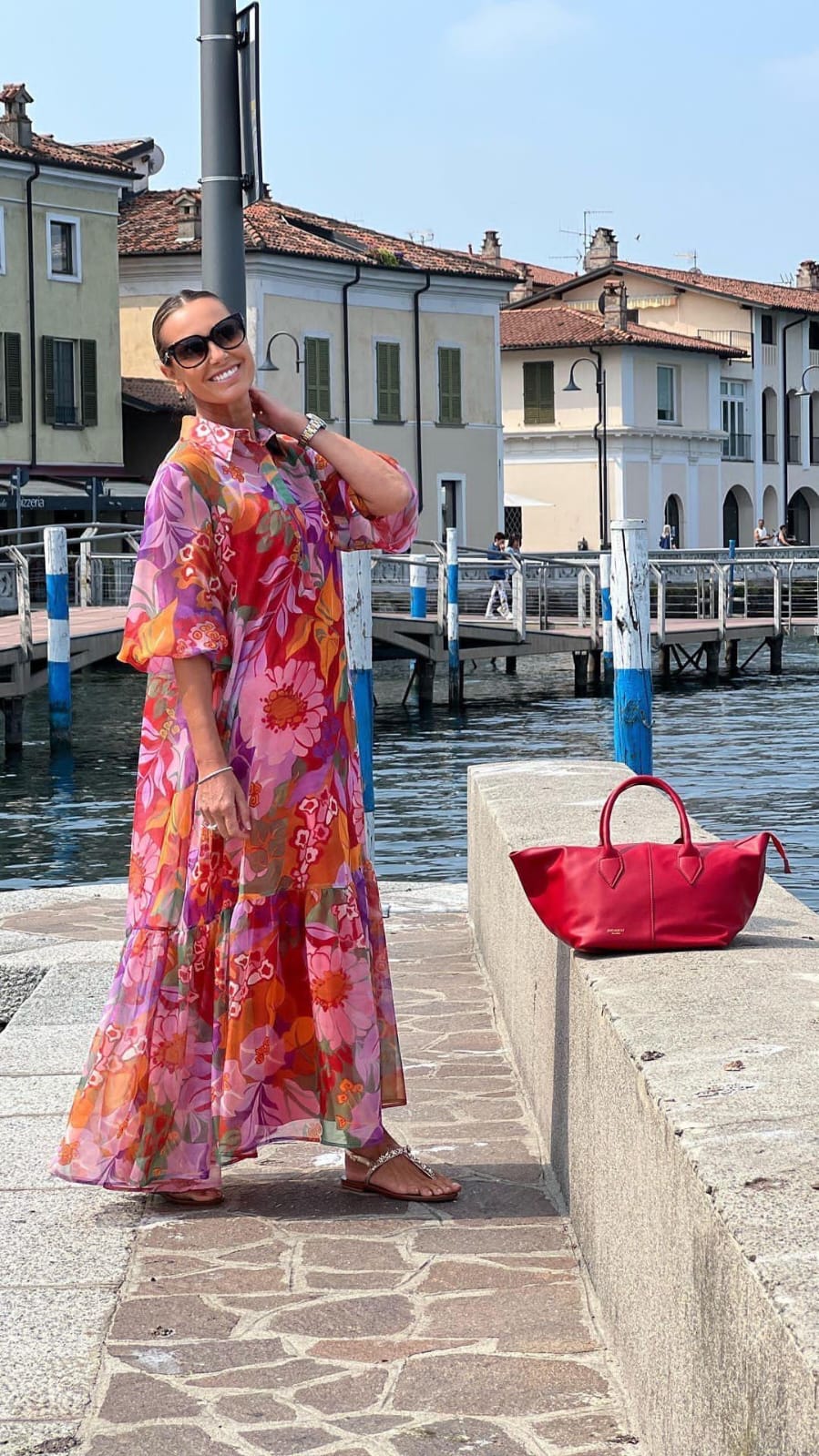 Abito Flowers Con Borsa in Omaggio